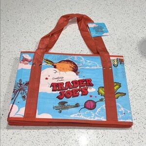 Trader Joe's Stand- Up Collapsible  Grocery Tote Bag